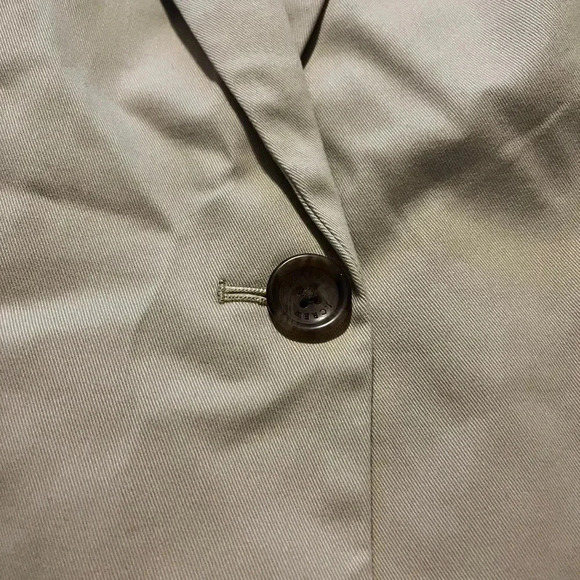 J Crew Khaki Blazer Beige One Button NWT Cream Beige Size 12 Single Breast Chino - Picture 9 of 15